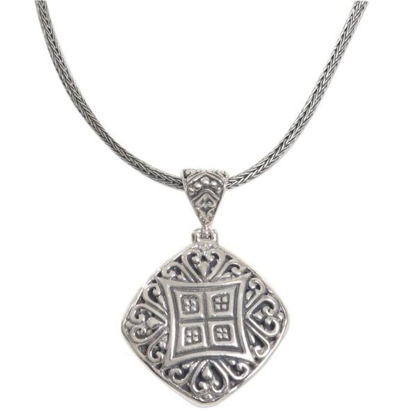 Alternate image for Handmade Sterling Silver Pendant Necklace from Bali Window to the Heart