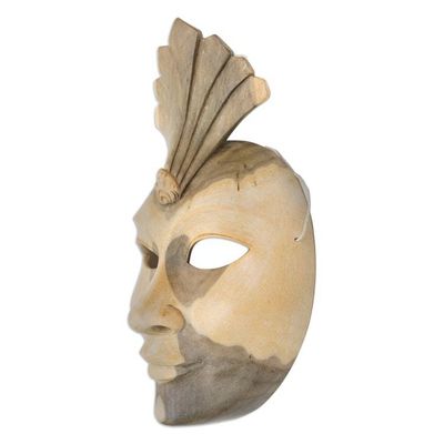 Alternate image for Hibiscus Wood Mask from Indonesia Janger Dancer