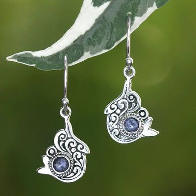 Alternate image for Ocean-Inspired 1-Carat Faceted Amethyst Dangle Earrings Tides of Wisdom
