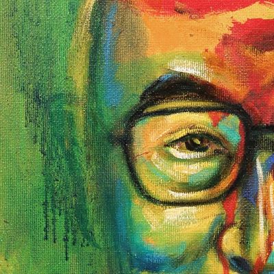 Alternate image for Signed Portrait Painting on Canvas The Holy Dalai Lama