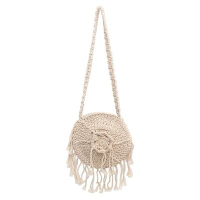 Alternate image for Balinese Cotton Crocheted Shoulder Bag Circle of Beauty