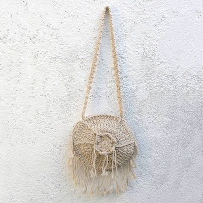 Alternate image for Balinese Cotton Crocheted Shoulder Bag Circle of Beauty
