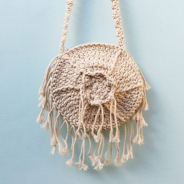 Alternate image for Balinese Cotton Crocheted Shoulder Bag Circle of Beauty