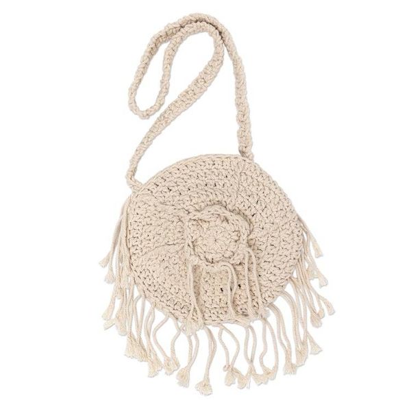 Alternate image for Balinese Cotton Crocheted Shoulder Bag Circle of Beauty