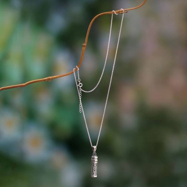 Alternate image for Folk Art-Inspired Jawan Sterling Silver Locket Necklace Jawan Essence