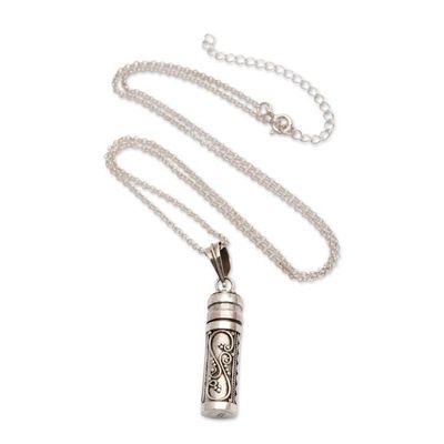 Alternate image for Folk Art-Inspired Jawan Sterling Silver Locket Necklace Jawan Essence