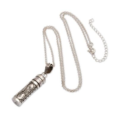 Alternate image for Folk Art-Inspired Jawan Sterling Silver Locket Necklace Jawan Essence