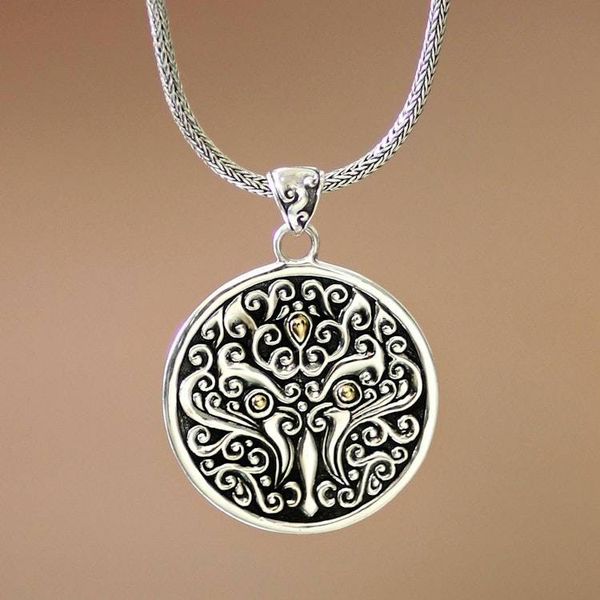 Alternate image for Mens gold accent pendant necklace Tree of Trunyan