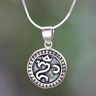 Primary image for Balinese Hindu Om Necklace Om Halo