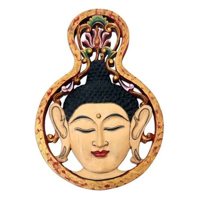 Alternate image for Artisan Crafted Suar Wood Relief Panel Resting Soul