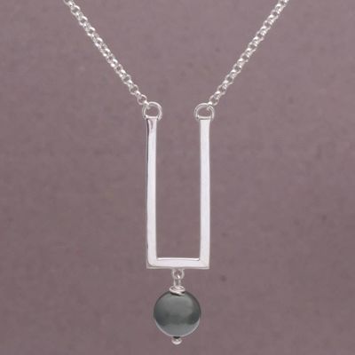 Alternate image for Grey Cultured Pearl and Sterling Silver Necklace form Bali In Tune