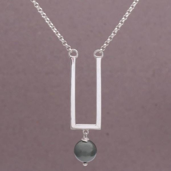 Alternate image for Grey Cultured Pearl and Sterling Silver Necklace form Bali In Tune