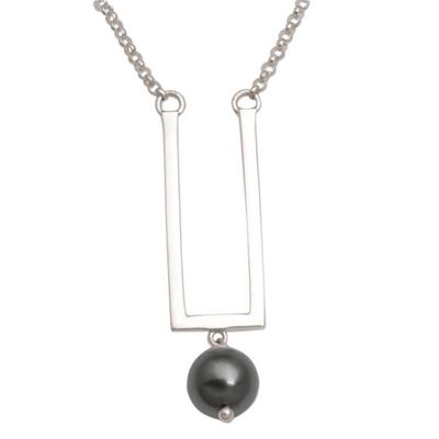 Alternate image for Grey Cultured Pearl and Sterling Silver Necklace form Bali In Tune