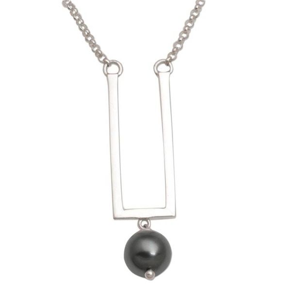 Alternate image for Grey Cultured Pearl and Sterling Silver Necklace form Bali In Tune