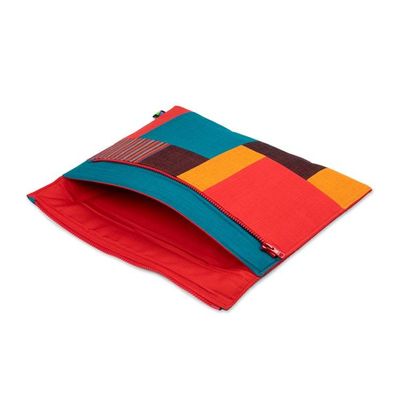 Alternate image for Multicolor 100 Cotton Laptop Case with Zippered Closure Personal Patchwork