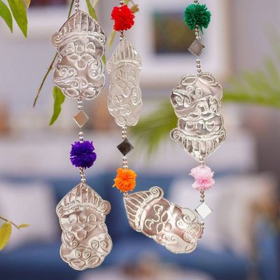 Alternate image for Handcrafted Aluminum Embossed Gnome Garland Gnomes Dream