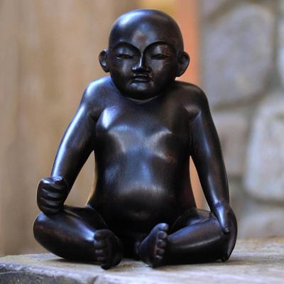 Primary image for Hand-Carved Wood Baby Sculpture Crafted in Indonesia Sakah Baby