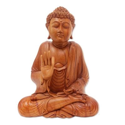Alternate image for Indonesian Wood Sculpture Buddha