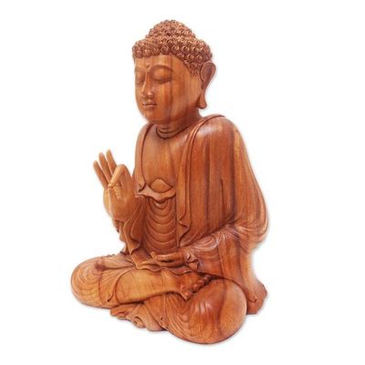 Alternate image for Indonesian Wood Sculpture Buddha