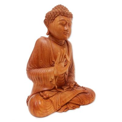 Alternate image for Indonesian Wood Sculpture Buddha