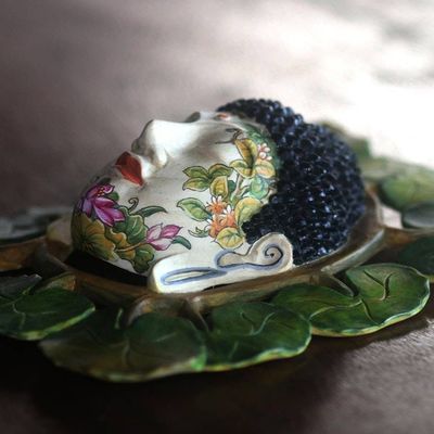 Alternate image for Nature-Themed Wood Buddha Wall Sculpture from Bali Natural Buddha
