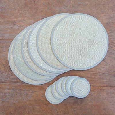 Primary image for Round Woven Pandanus Leaf Placemats and Coasters Set of 6 Nature in the Round