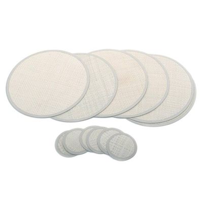 Alternate image for Round Woven Pandanus Leaf Placemats and Coasters Set of 6 Nature in the Round