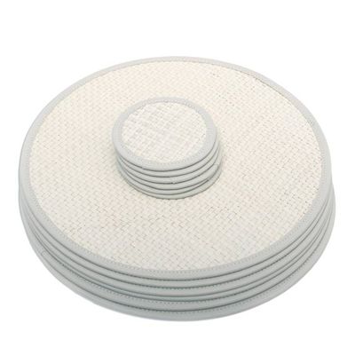 Alternate image for Round Woven Pandanus Leaf Placemats and Coasters Set of 6 Nature in the Round