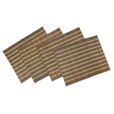 Alternate image for 5-Piece Set Table Runner  Placemats Made from Cotton Blend Songket Bali