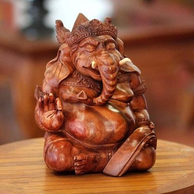 Primary image for Wood statuette Kind Ganesha