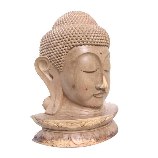 Alternate image for Hand Made Hibiscus Wood Buddha Sculpture I am You