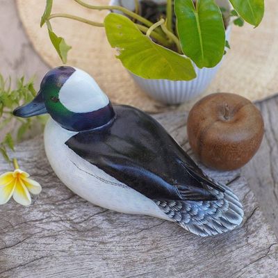 Alternate image for Wood Bird Sculpture Male Bufflehead Duck