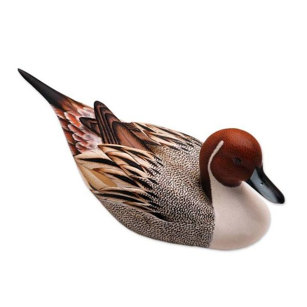 Alternate image for Hand Carved Albesia Wood Duck Statuette from Bali Pintail Duck