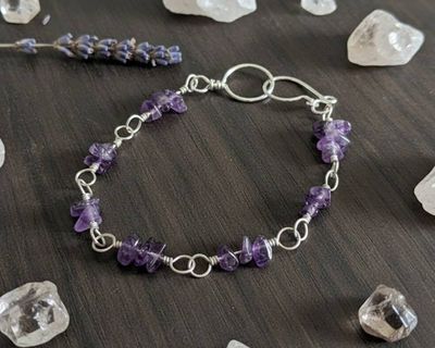 Alternate image for Amethyst Sterling Silver Bracelet