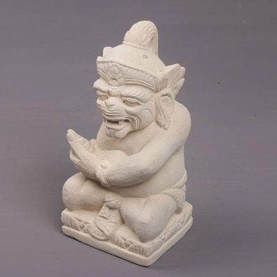 Alternate image for Hand-Carved Sandstone Sculpture of Merdah from Bali Merdah