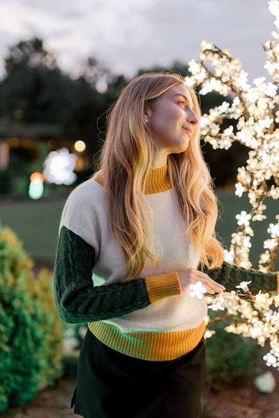 Alternate image for Braided Turtleneck Lightweight 100% Baby Alpaca Wool Sweater