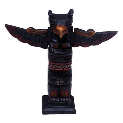 Alternate image for Hand-Carved Wood Totem Statuette from Bali Garuda Totem