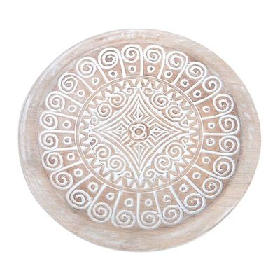 Alternate image for Hand-Carved Geometric Albesia Wood Wall Accent from Bali Gianyar Magic