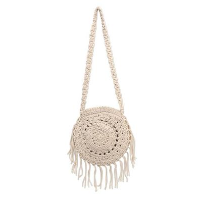 Alternate image for Round Cotton Crocheted Shoulder Bag Kediri Shine