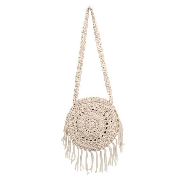Alternate image for Round Cotton Crocheted Shoulder Bag Kediri Shine
