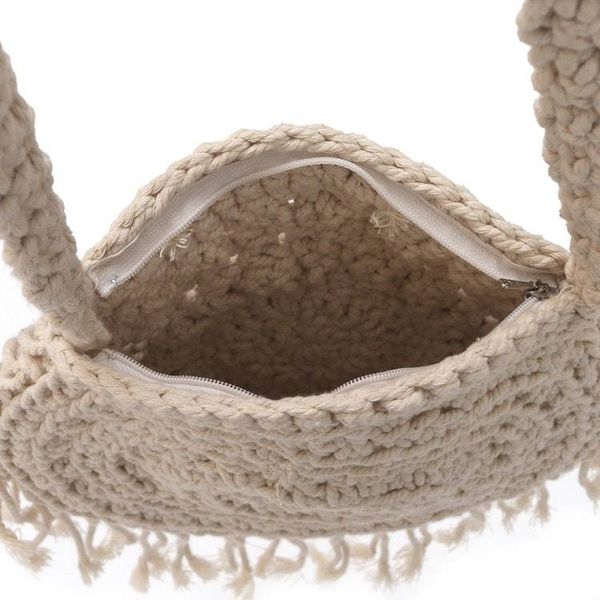 Alternate image for Round Cotton Crocheted Shoulder Bag Kediri Shine