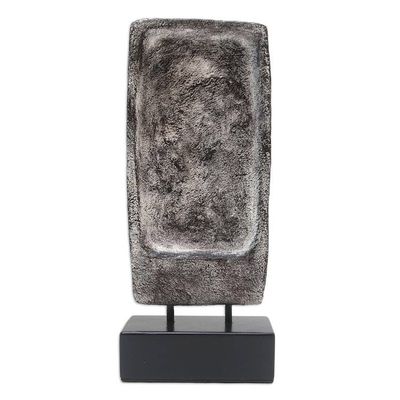 Alternate image for Cement Goddess Statuette with Wooden Base The Dancing Sri
