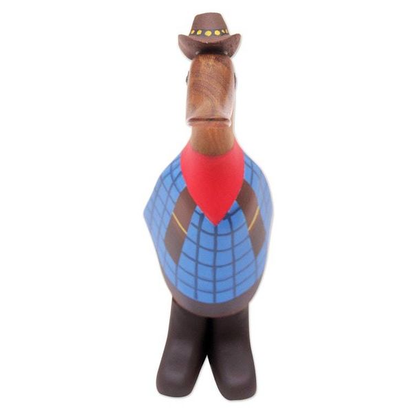 Alternate image for Handcrafted Wood Sculpture of Wrangler Duck Wrangler Duck