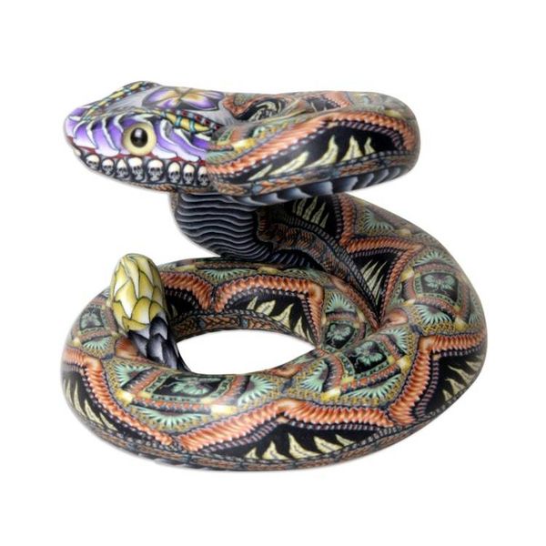 Alternate image for Polymer Clay Rattlesnake Sculpture 2.5 Inch Rattlesnake
