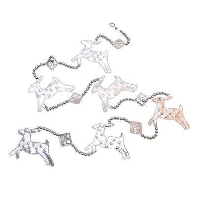Alternate image for Aluminum Reindeer Ornament GarlandsSet of 3 Flying Reindeer