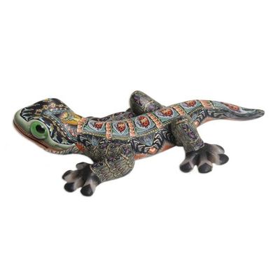 Alternate image for Handcrafted Polymer Clay Gecko Sculpture 4 Inch Lively Gecko