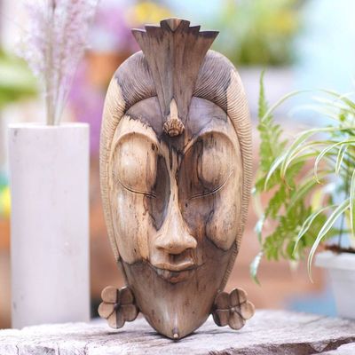 Primary image for Artisan Crafted Hibiscus Wood Statuette from Bali Honorable Women