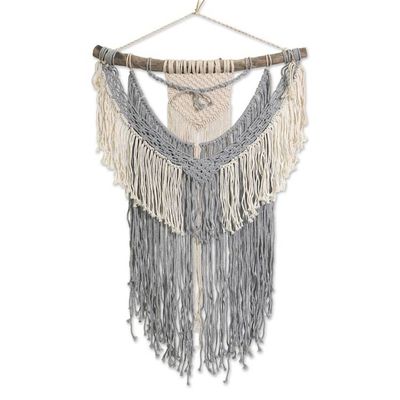 Alternate image for Artisan Crafted Cotton Macrame Wall Hanging Tangled up in You
