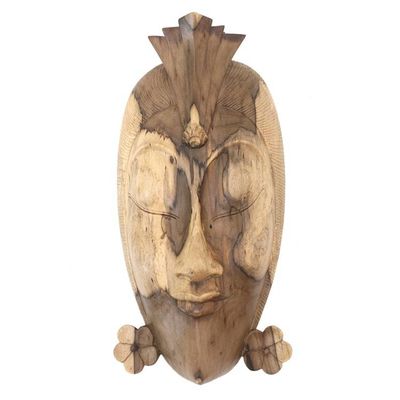 Alternate image for Artisan Crafted Hibiscus Wood Statuette from Bali Honorable Women
