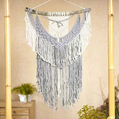 Alternate image for Artisan Crafted Cotton Macrame Wall Hanging Tangled up in You